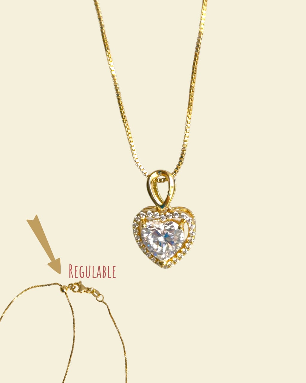 Collar Corazón de Cristal