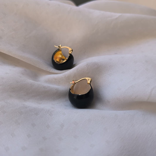 Argollas Semi círculo Black